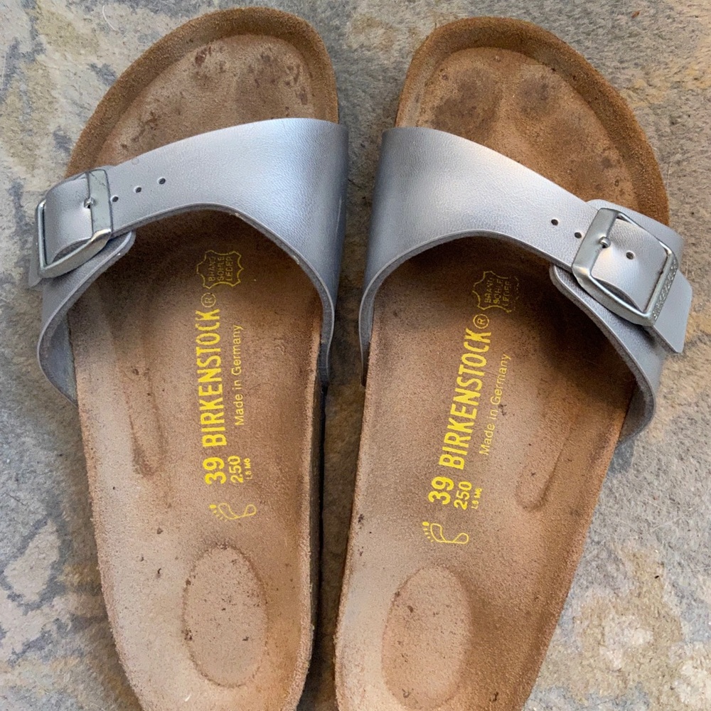 Birkenstock’s silver size 39